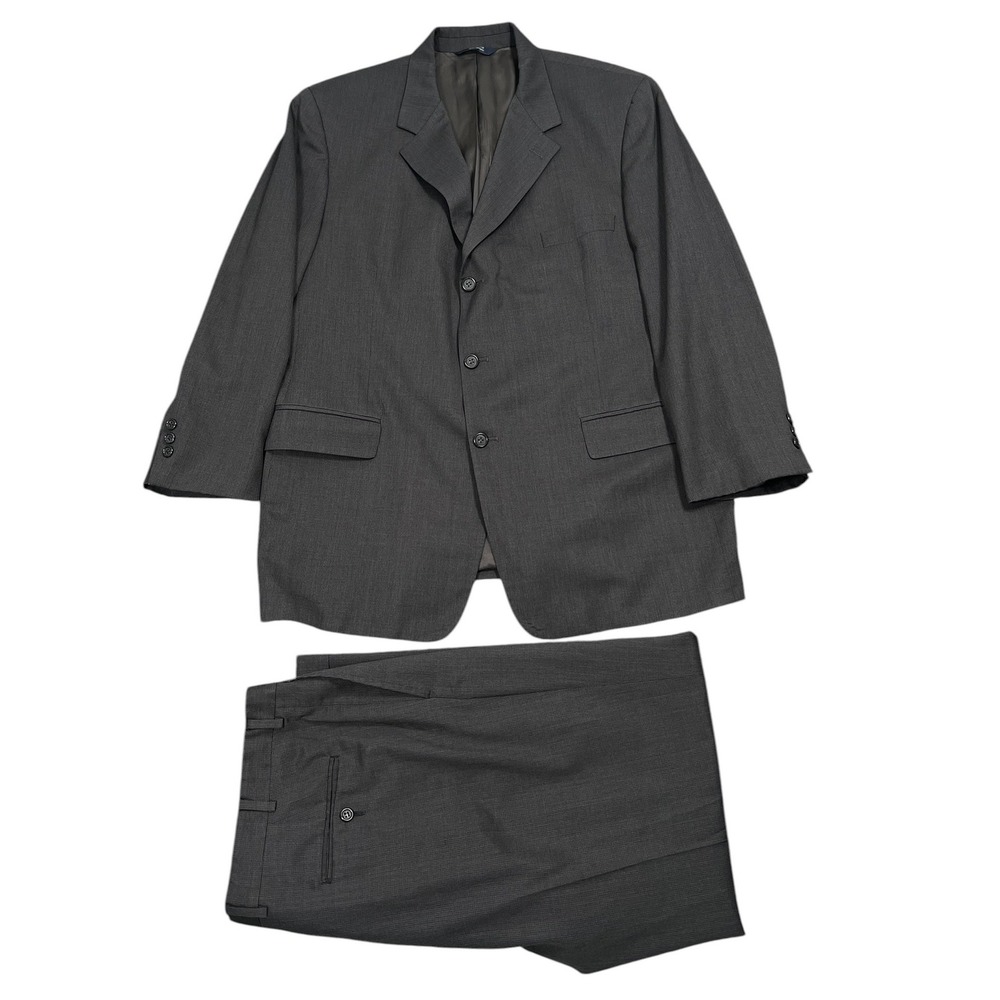 Brooks Brothers Suit Men 38S (44S) Gray 2 Piece Wool Blend Pleated Cuffed 36X28